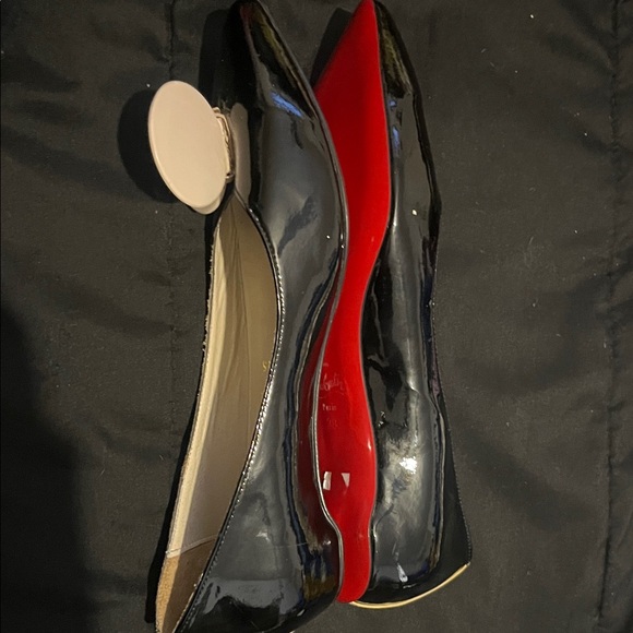 Christian Louboutin SALVAGE Madam Mouse size 38 Black Patent Leather Flats - Picture 12 of 17